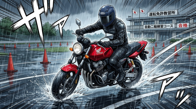 40代のバイク免許取得記②｜一本橋の秘策「ハンドル操作」と雨の卒業検定。一発合格を勝ち取った準備術